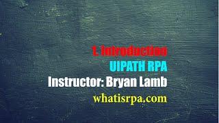 UiPath - Introduction