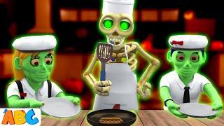 Five Zombies Were Cooking At a Party | New SPOOKY Zombie Song for Kids | All Babies Channel