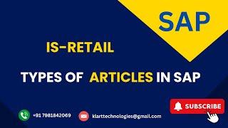 06- SAP IS-Retail: Types of Articles Explained with Examples  [Simple]