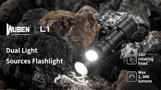 Wuben L1 Dual Light Sources Flashlight, 2000 Lumens.