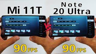 Real or Fake 90 FPS on Mi 11T?| Mi 11T vs Samsung Note 20 Ultra PUBG TEST - 90 FPS PUBG Mobile TEST