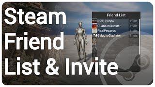 Steam Friends List & Invite Player - Unreal Engine 5 Tutorial [UE5]