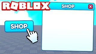 How to make an Opening Shop Gui in Roblox Studio