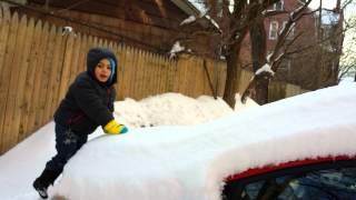 My car trapped in ice