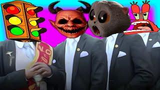 Traffic Light Head & Dark Deception & Scatman Cat & Mr Krabs -  Coffin Dance Song Meme (Cover)