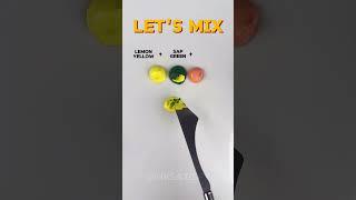 Lemon Yellow vs Sap Green vs Portrait Tone | Mixing with different amounts  #colormixing #asmr