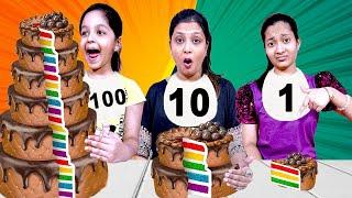 100 LAYERS FOOD CHALLENGE  | EXTREME FUNNY FOOD CHALLENGE | CUTE SISTERS