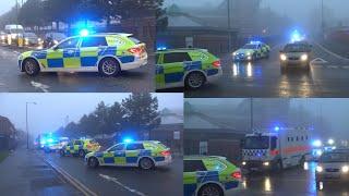 High Security Prison Convoy Transporting Prisoners To Liverpool Crown Court From HMP Strangeways