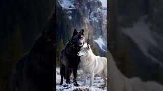 Black Alpha Wolf & Snow White Wolf: A Love Story in the Wild