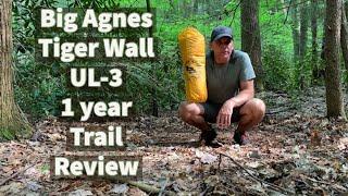 Big Agnes Tiger Wall UL-3,  One Year on Trail Review