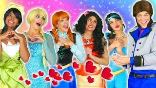Elsa Moana Tiana Jasmine & Anna Marry Hans.