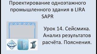 Одноэтажное промышленное здание в Lira Sapr Урок 14 Сейсмика. Анализ результатов расчёта. Пояснения.