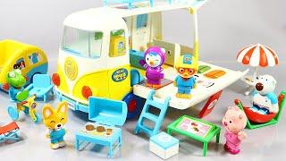 11 Minutes Satisfying with Unboxing Pororo Camping! Camper Van Car ASMR