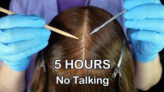 ASMR 5 HOURS ~ Gentle Scalp Check ~ Sleep, Study, Focus ~ NO TALKING Just Sounds