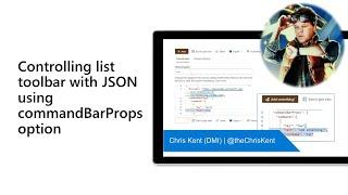 Controlling list toolbar with JSON using commandBarProps option