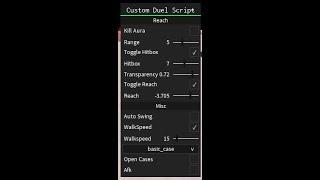 Custom Duels: Classic OP Script, Kill Aura, Sword Reach, Hitbox Extender and More