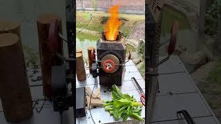 Do you like burning a smokeless stove like this? #outdoorstove #campfire #woodstove #bbq #outdoors