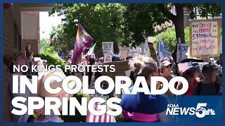 Thousands gathered in downtown Colorado Springs for the No Kings Protest