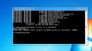 How to connect to Mysql database through windows command line (cmd)!