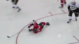 Evgeni Malkin nails Jarkko Ruutu [HD] {Dual-Feed}