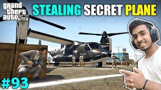 I STOLE SECRET FIGHTER PLANE FROM MILITARY BASE | GTA V GAMEPLAY #93