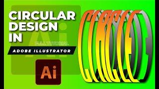 Cylindrical text in Adobe Illustrator  tutorial l Cylinder warp text effect in illustrator