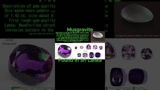L34 1 | World Best Musgravite found in Sri Lanka #gemology #rarestone #musgravite