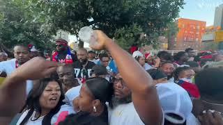 Haitian Truck: Overly Excited Crowd Gathers Around the Haitian Truck at Labor Day Parade 2024