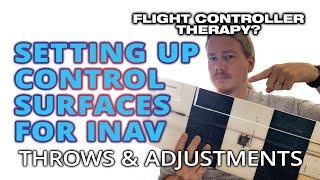 Setting up control surfaces, linkages, and throws for iNav