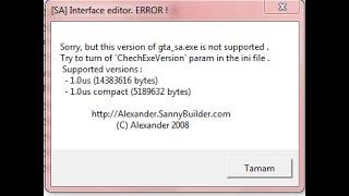 Как исправить? [SA] Interface editor. ERROR.