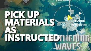 Pick up materials as instructed Wuthering Waves