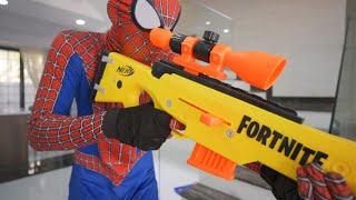 SPIDER MAN Nerf Gun In Real Life 7 : SPIDER MAN VR Game