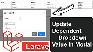 Update Record with Dependent Dropdown In Modal using Ajax In Laravel In Hindi