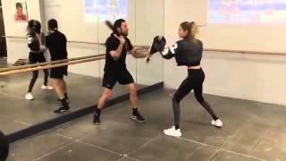 Gigi Hadid. Boxing.