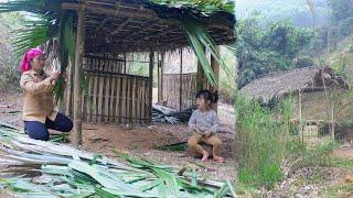 Busy Construction: 16 Year Old Single Mother Builds Abandoned Bamboo House Alone In The Forest