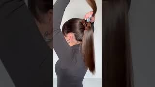 This hairstyle on my straight hair #hairstyles