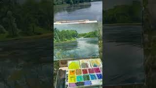 The best feeling… #gouachepainting #pleinairpainter #summerdays