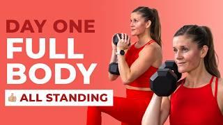 Build 30 Day 1: 30-Minute Full Body Workout (Leg Focus, All Standing)