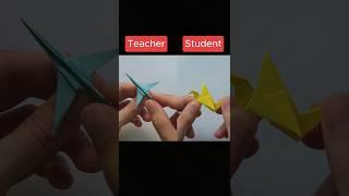 Teacher vs Student Challenge Origami Plane vs Bird Easy Tutorial Instructions
