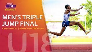 European gold at 15!  Men's triple jump final replay | Banska Bystrica 2024