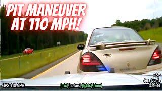 PIT MANEUVER at 110 mph!  Bad drivers & Driving fails -learn how to drive #1358