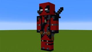 Minecraft Tutorial: How To Make A Deadpool Statue "Deadpool And Wolverine"