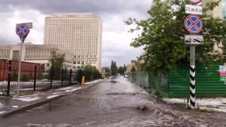 Сильный град в центре Омска: 17 июня 2016 года / Severe Hailstorm in Central Omsk: June 17, 2016