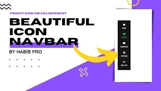 BEAUTIFUL ICON NAVIGATION BAR CSS - VERTICAL NAVBAR TUTORIAL - HTML / CSS