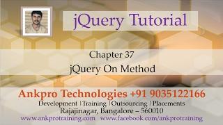 jQuery 37 - Events 7 - Binding Event Handlers using On Method