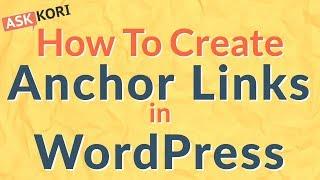  How to Create Anchor tags or Anchor Links in WordPress