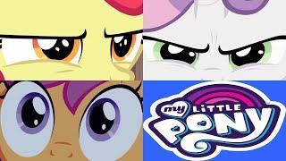 Apple Bloom, Sweetie Belle, and Scootaloo's Close Up Eyes (No Sound)