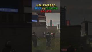 Soldier vs Civilian Reaction To A Helldivers Salute - Helldivers 2