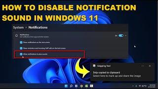 How to Turn off Notification Sound on Windows 11