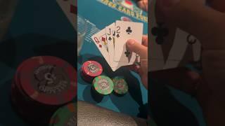 Winner  playing 3 card poker at Bellagio #casinofun #casinogames #casinonight #casinolife